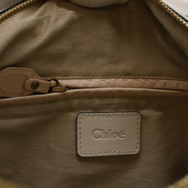 Chloe Paraty Hand Bag Leather 2way White 04-11-50 44037