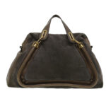 Chloe Paraty Hand Bag Leather Brown 44038