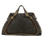 Chloe Paraty Hand Bag Leather Brown 44038