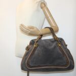 Chloe Paraty Hand Bag Leather Brown 44038
