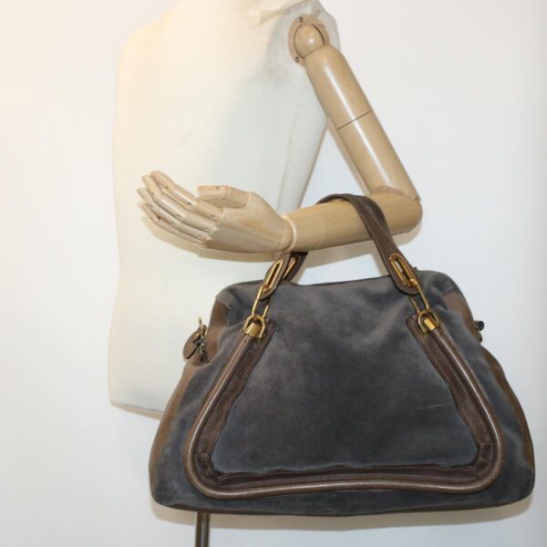 Chloe Paraty Hand Bag Leather Brown 44038