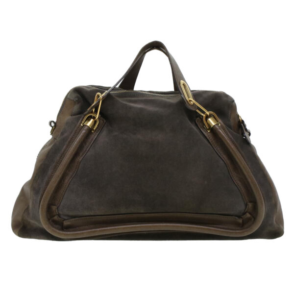 Chloe Paraty Hand Bag Leather Brown 44038