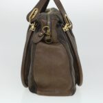 Chloe Paraty Hand Bag Leather Brown 44038