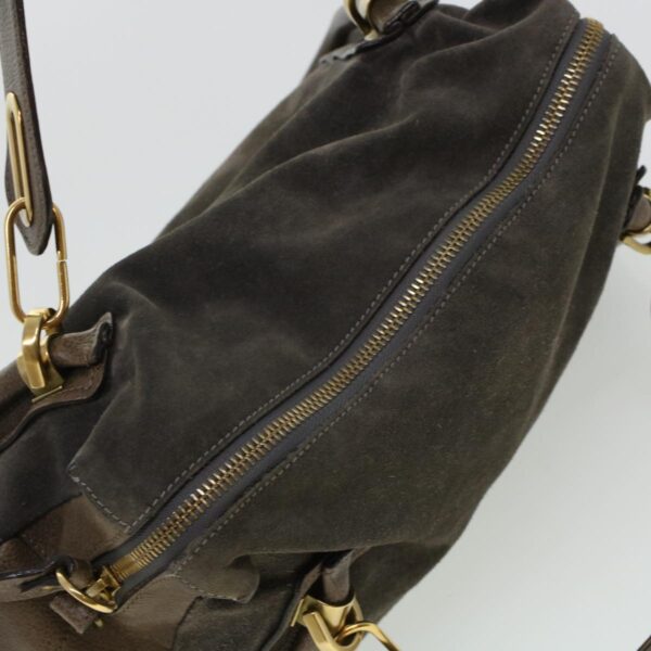 Chloe Paraty Hand Bag Leather Brown 44038