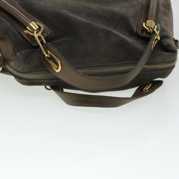 Chloe Paraty Hand Bag Leather Brown 44038