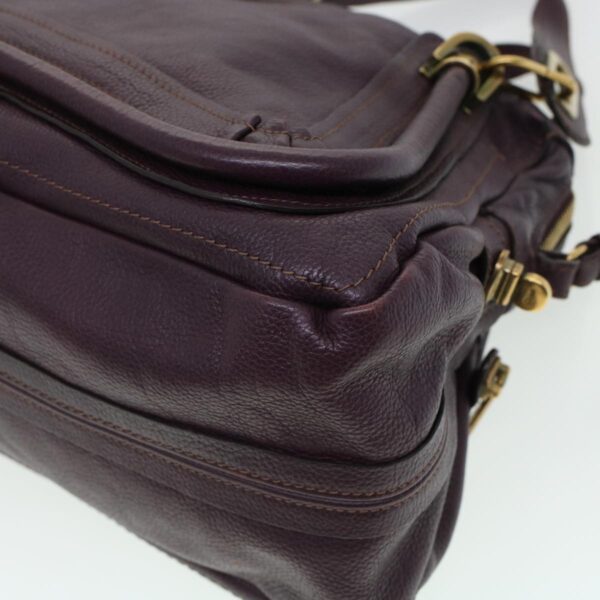 Chloe Paraty Hand Bag Leather Purple 02-12-50-65 44039