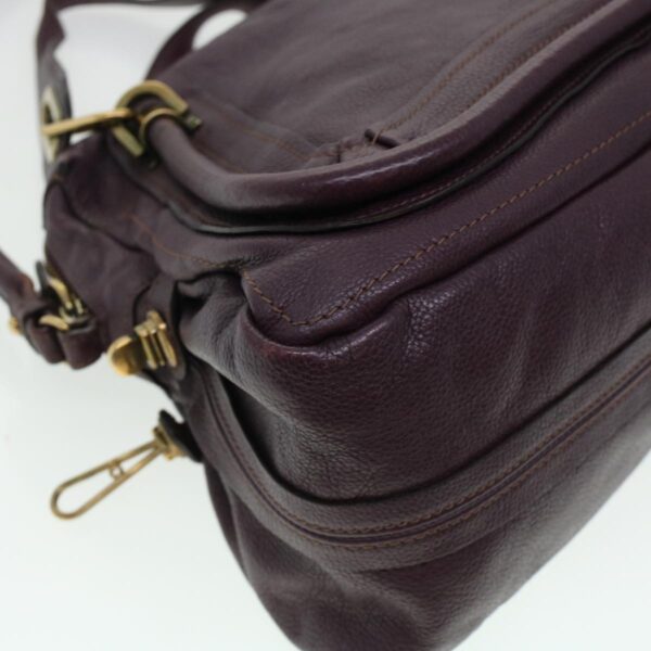 Chloe Paraty Hand Bag Leather Purple 02-12-50-65 44039