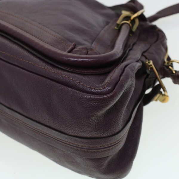 Chloe Paraty Hand Bag Leather Purple 02-12-50-65 44039