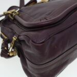 Chloe Paraty Hand Bag Leather Purple 02-12-50-65 44039