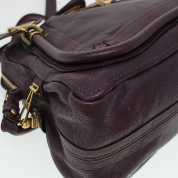 Chloe Paraty Hand Bag Leather Purple 02-12-50-65 44039