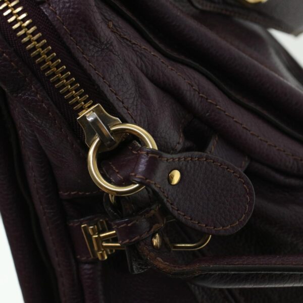 Chloe Paraty Hand Bag Leather Purple 02-12-50-65 44039