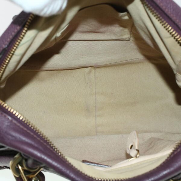 Chloe Paraty Hand Bag Leather Purple 02-12-50-65 44039