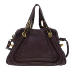Chloe Paraty Hand Bag Leather Purple 02-12-50-65 44039