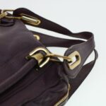 Chloe Paraty Hand Bag Leather Purple 02-12-50-65 44039