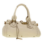 Chloe Paddington Hand Bag Leather Beige 44401