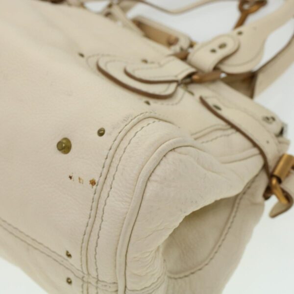 Chloe Paddington Hand Bag Leather Beige 44401
