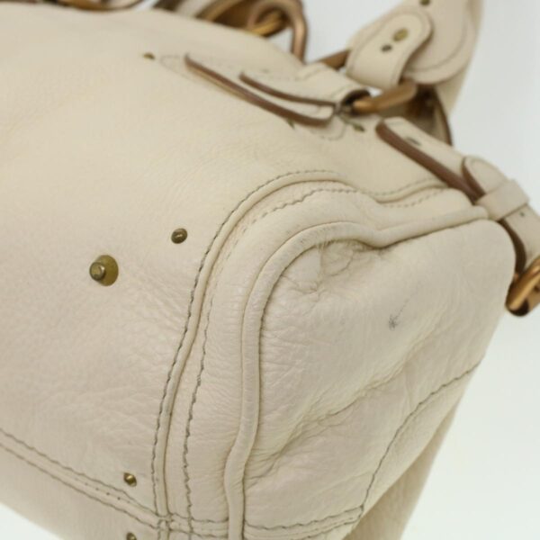 Chloe Paddington Hand Bag Leather Beige 44401