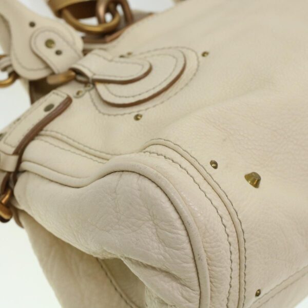 Chloe Paddington Hand Bag Leather Beige 44401