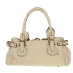 Chloe Paddington Hand Bag Leather Beige 44401