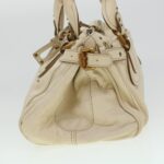 Chloe Paddington Hand Bag Leather Beige 44401