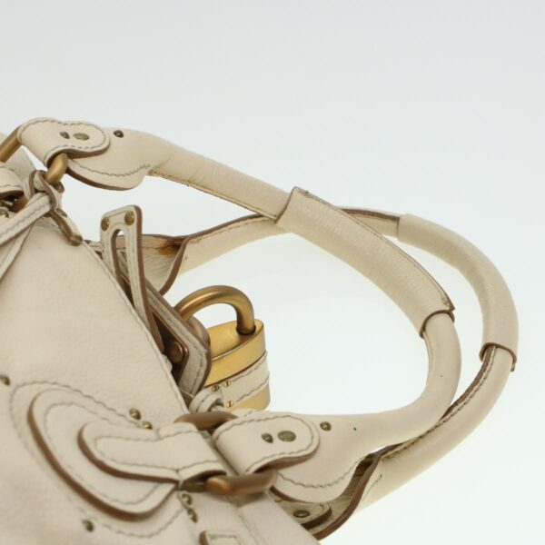 Chloe Paddington Hand Bag Leather Beige 44401