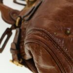 Chloe Paddington Hand Bag Leather Brown 04-08-51-5191 45301