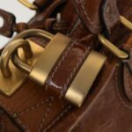 Chloe Paddington Hand Bag Leather Brown 04-08-51-5191 45301