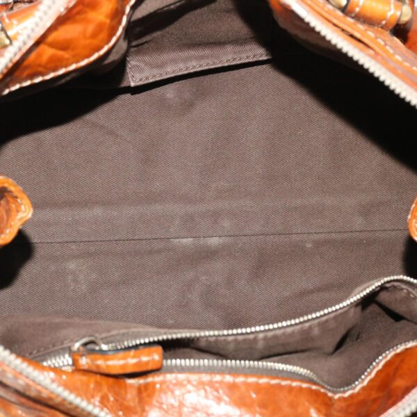 Chloe Paddington Hand Bag Leather Brown 04-08-51-5191 45301