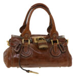 Chloe Paddington Hand Bag Leather Brown 04-08-51-5191 45301