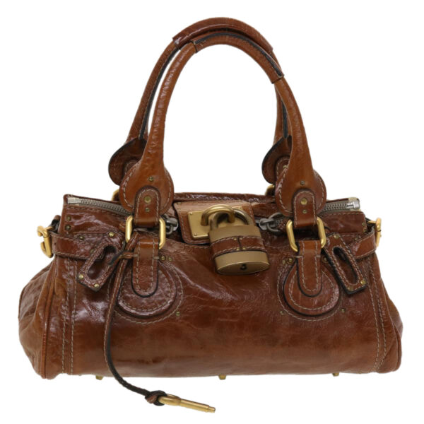 Chloe Paddington Hand Bag Leather Brown 04-08-51-5191 45301