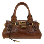 Chloe Paddington Hand Bag Leather Brown 04-08-51-5191 45301