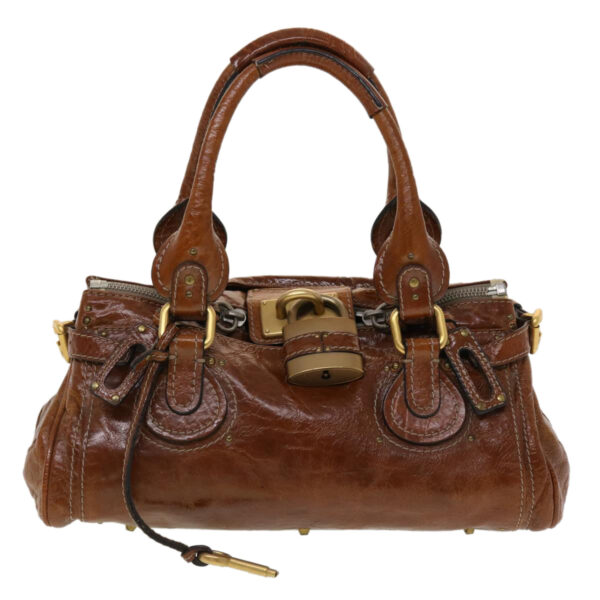 Chloe Paddington Hand Bag Leather Brown 04-08-51-5191 45301