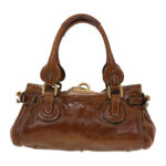 Chloe Paddington Hand Bag Leather Brown 04-08-51-5191 45301