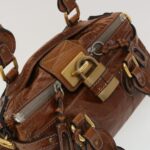 Chloe Paddington Hand Bag Leather Brown 04-08-51-5191 45301