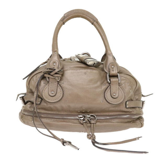 Chloe Paddington Hand Bag Leather Beige 45609