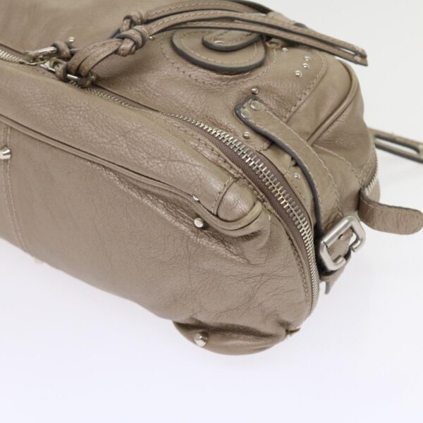 Chloe Paddington Hand Bag Leather Beige 45609