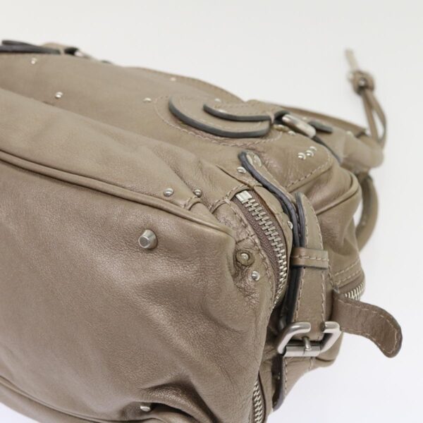 Chloe Paddington Hand Bag Leather Beige 45609
