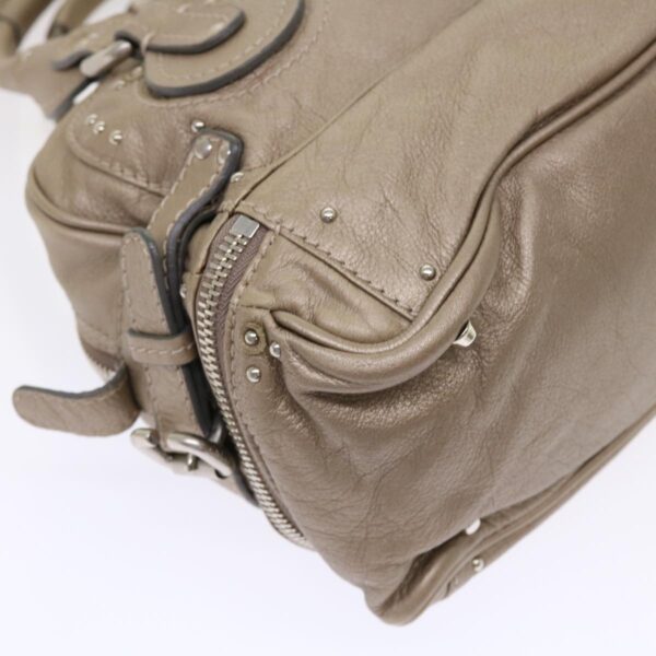 Chloe Paddington Hand Bag Leather Beige 45609