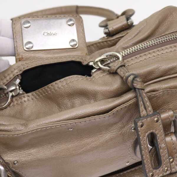 Chloe Paddington Hand Bag Leather Beige 45609