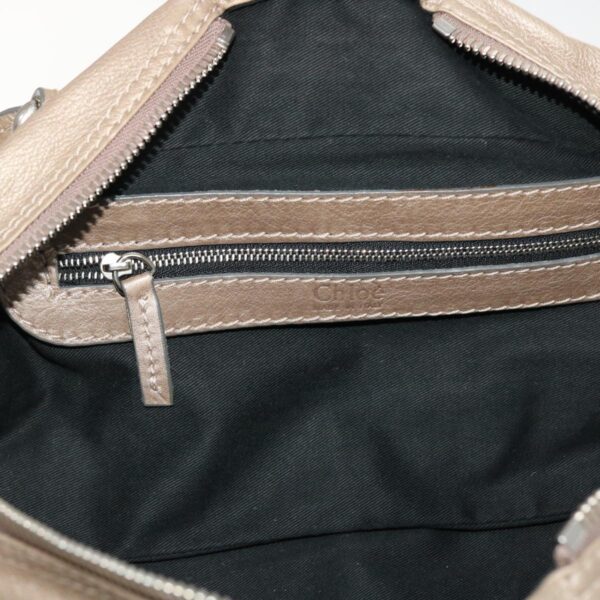 Chloe Paddington Hand Bag Leather Beige 45609