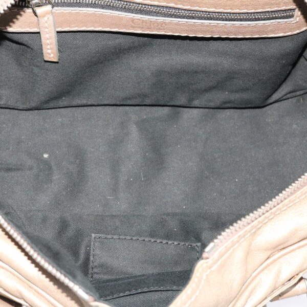 Chloe Paddington Hand Bag Leather Beige 45609