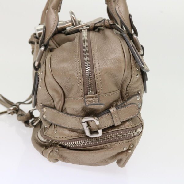 Chloe Paddington Hand Bag Leather Beige 45609