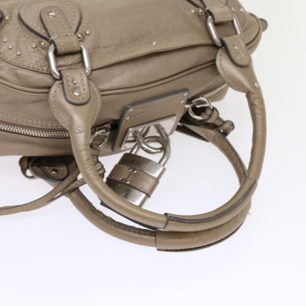 Chloe Paddington Hand Bag Leather Beige 45609