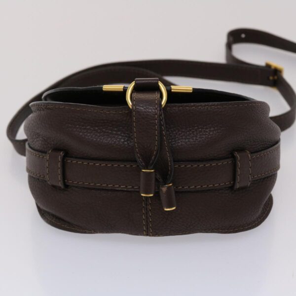 Chloe Saddle Bag Mercy Shoulder Bag Leather Brown 45716