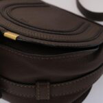 Chloe Saddle Bag Mercy Shoulder Bag Leather Brown 45716