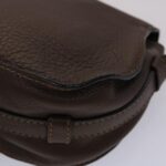 Chloe Saddle Bag Mercy Shoulder Bag Leather Brown 45716