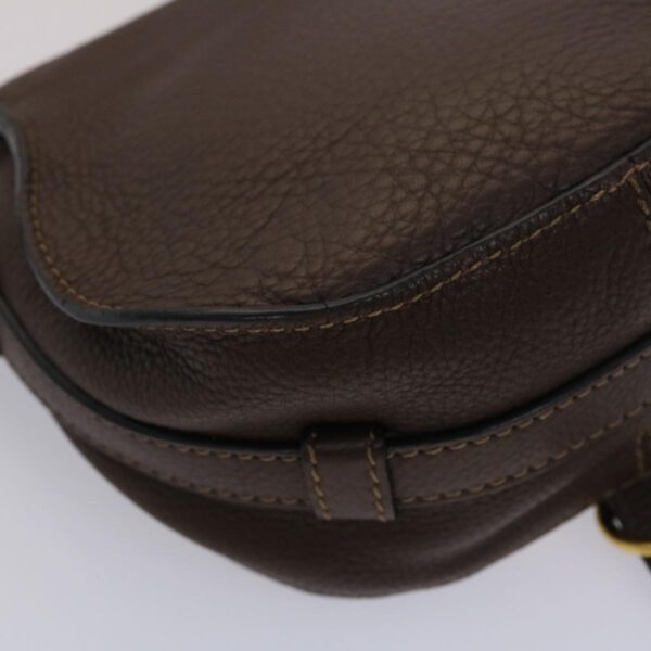 Chloe Saddle Bag Mercy Shoulder Bag Leather Brown 45716