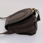 Chloe Saddle Bag Mercy Shoulder Bag Leather Brown 45716
