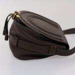 Chloe Saddle Bag Mercy Shoulder Bag Leather Brown 45716