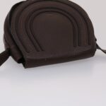 Chloe Saddle Bag Mercy Shoulder Bag Leather Brown 45716